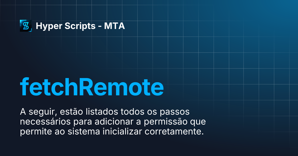 fetchRemote | Hyper Scripts - MTA