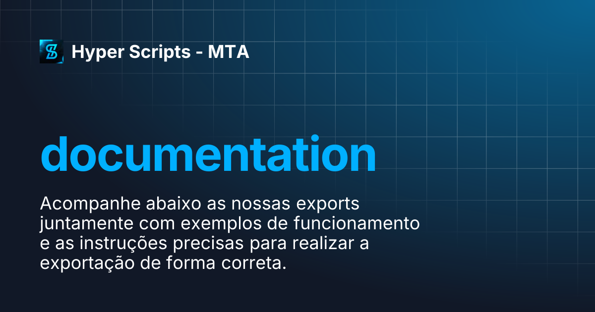 documentation | Hyper Scripts - MTA