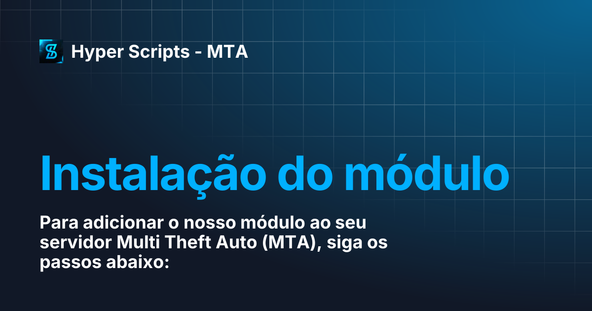 Instalação do módulo | Hyper Scripts - MTA